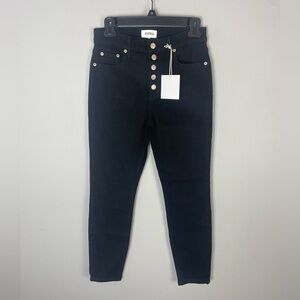 Pistola Aline High Rise Skinny Jeans Sz 27 NWT Black Denim Button Fly High Waist